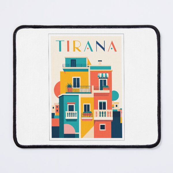 Item preview, Tirana Colorful Urban Travel Poster designed and sold by Beyond Destinations.