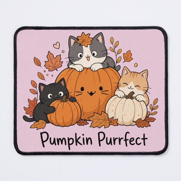Item preview, Cute Autumn Cats Pumpkin Patch Kawaii designed and sold by CRMediaGroup.