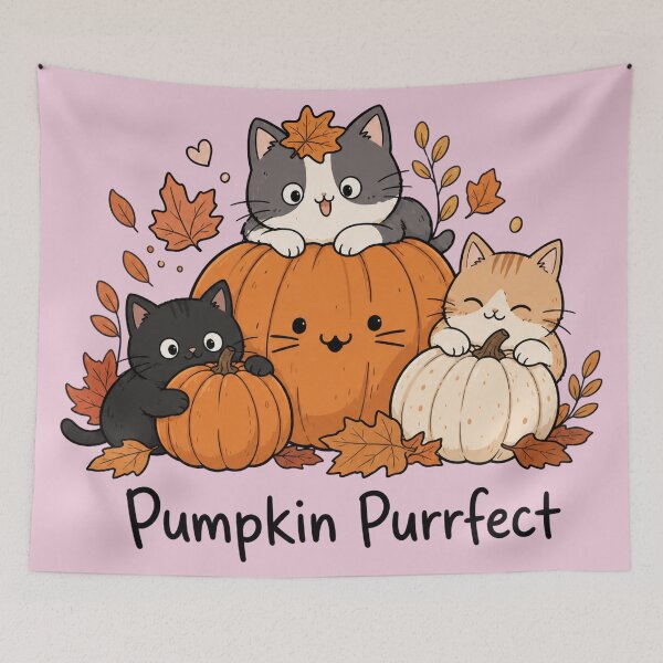 Item preview, Cute Autumn Cats Pumpkin Patch Kawaii designed and sold by CRMediaGroup.