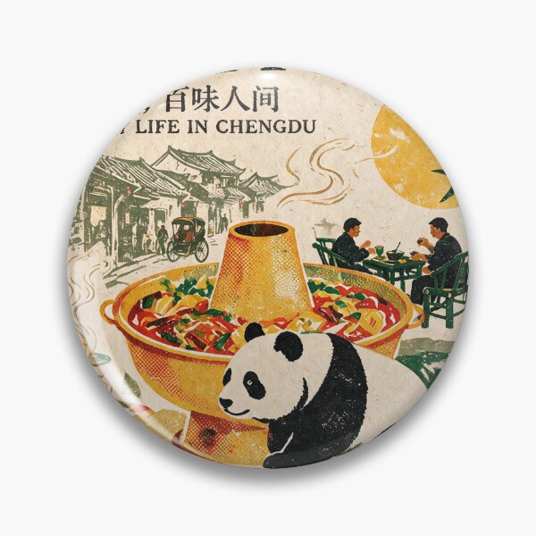 Item preview, Chengdu Sichuan Retro Travel Poster Wall Art designed and sold by saiwao.