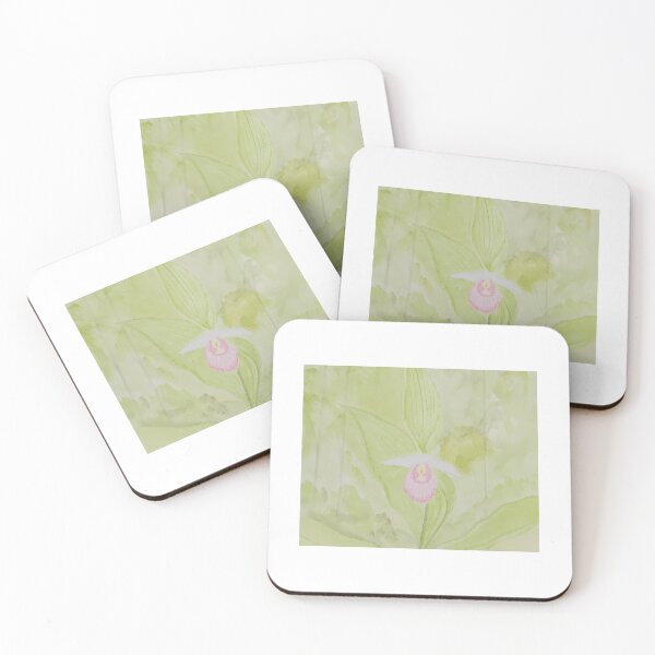 Item preview, Lady Slipper Forest Watercolor Painting designed and sold by linn-kathline.