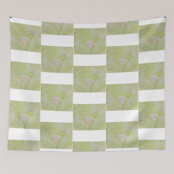 Item preview, Lady Slipper Forest Watercolor Painting designed and sold by linn-kathline.