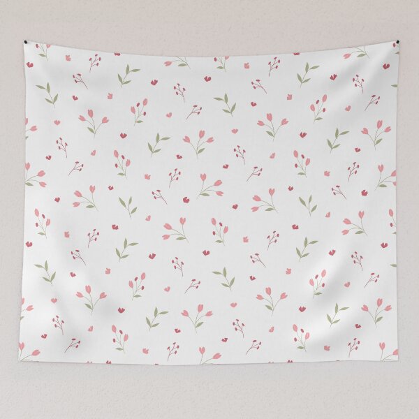 Item preview, Pink Floral Design (white) designed and sold by flowerheadria.