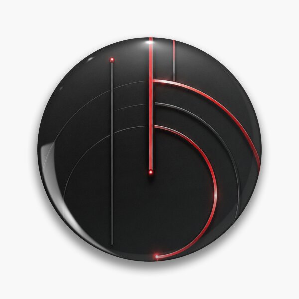 Item preview, Red Neon Geometry – Minimalist Black & Red Abstract designed and sold by ZYVARENNE.