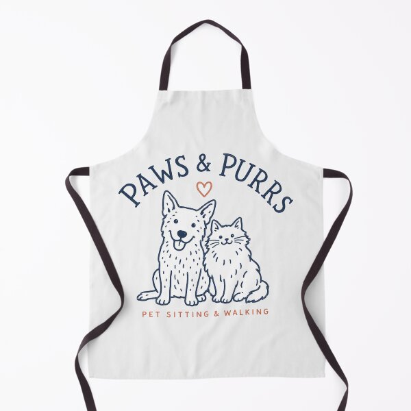 Item preview, Paws and Purrs Pet Sitting Walking Dog Cat Friends Line Art designed and sold by Yellowriversss.