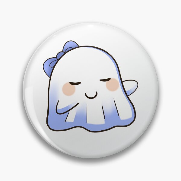 Item preview, Cute Hand Drawn Blue Bow Ghost Halloween designed and sold by Porpor Artwork.