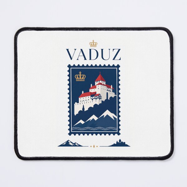 Item preview, Vaduz Castle Vintage Travel Stamp designed and sold by Beyond Destinations.