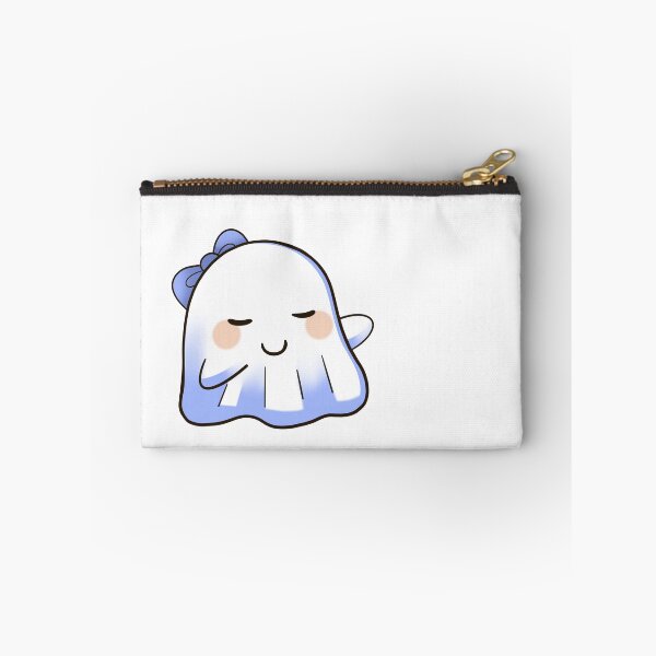 Item preview, Cute Hand Drawn Blue Bow Ghost Halloween designed and sold by Porpor Artwork.