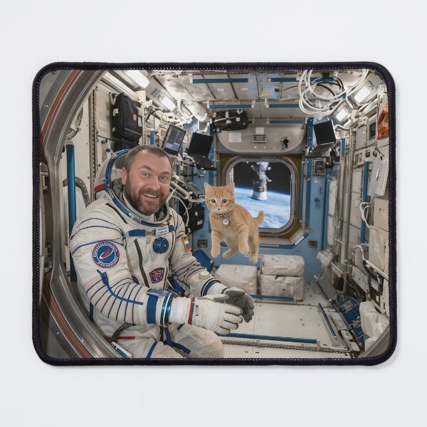 Item preview, Russian cosmonaut finds cat in spacecraft  designed and sold by WiseBow.