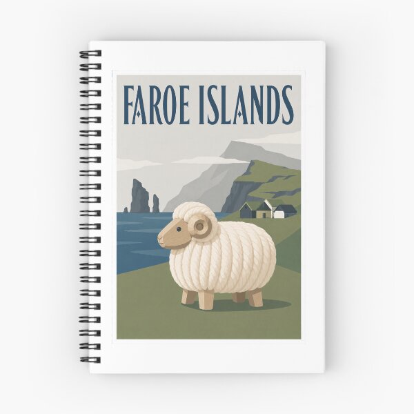 Item preview, Faroe Islands Sheep Travel Poster designed and sold by Beyond Destinations.