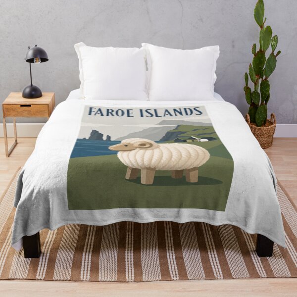Item preview, Faroe Islands Sheep Travel Poster designed and sold by Beyond Destinations.