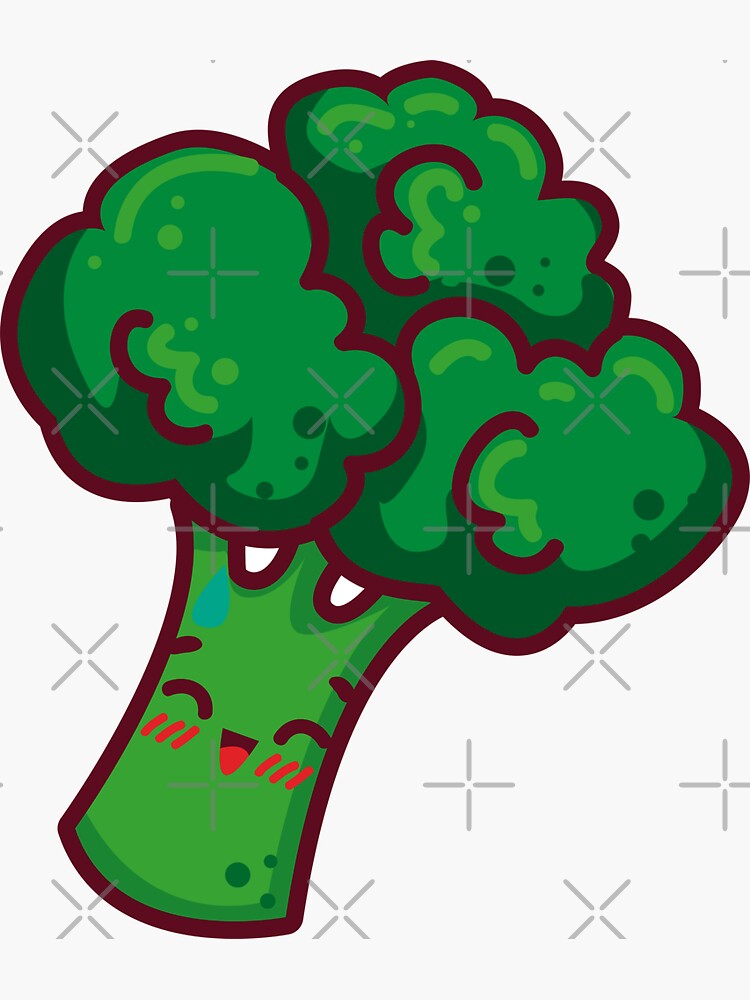  Cute broccoli  Sticker by bainermarket Redbubble