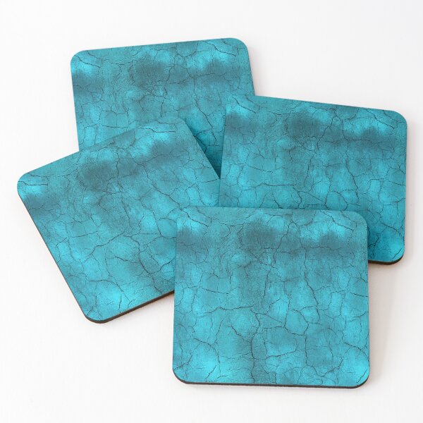 Item preview, Vibrant Electric Cyan Cracked Surface Art designed and sold by Piotrek0001.