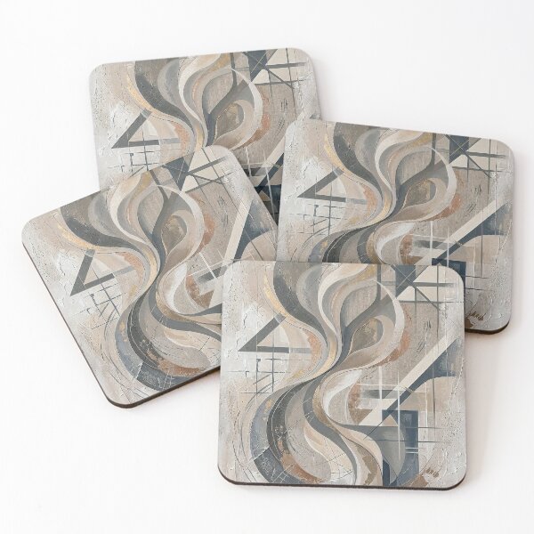 Item preview, Modern Abstract Neutral Waves and Geometric Art designed and sold by PrintBreeze.