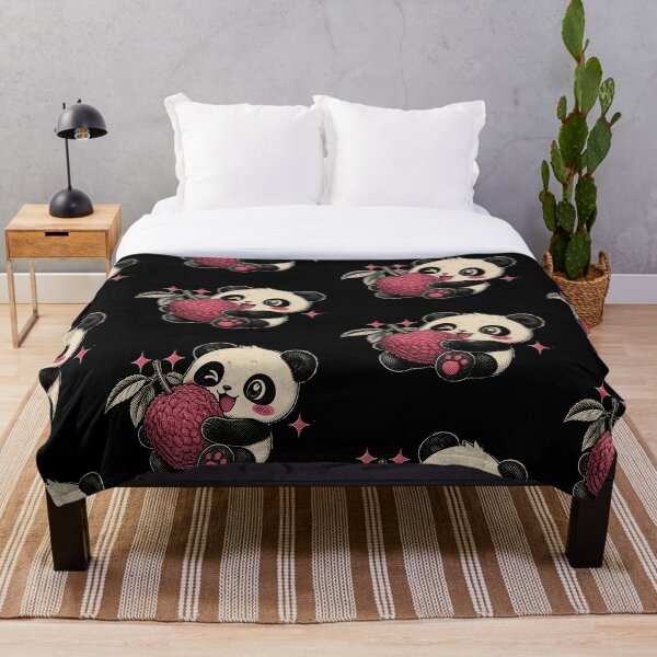Artikelvorschau, Panda umarmt eine Litschi entworfen und verkauft von DuliDoodles.