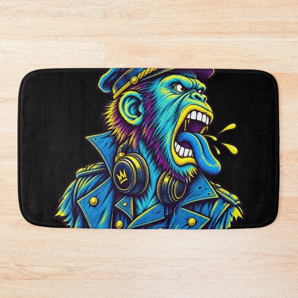 Item preview, Captain Gorilla DJ Screaming - Neon Punk Sailor Samurai Art designed and sold by BRTHRCNK01.