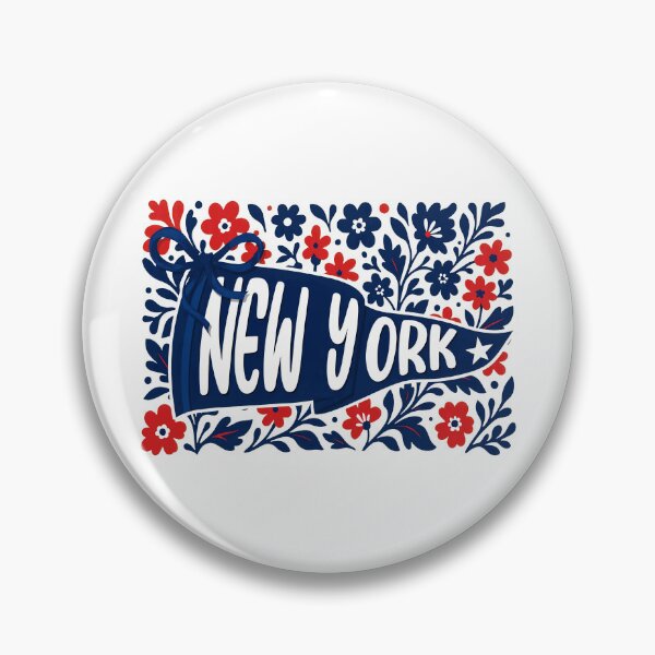 Artikelvorschau, New York Wimpel Blumen Retro entworfen und verkauft von ZiqiPyatt.