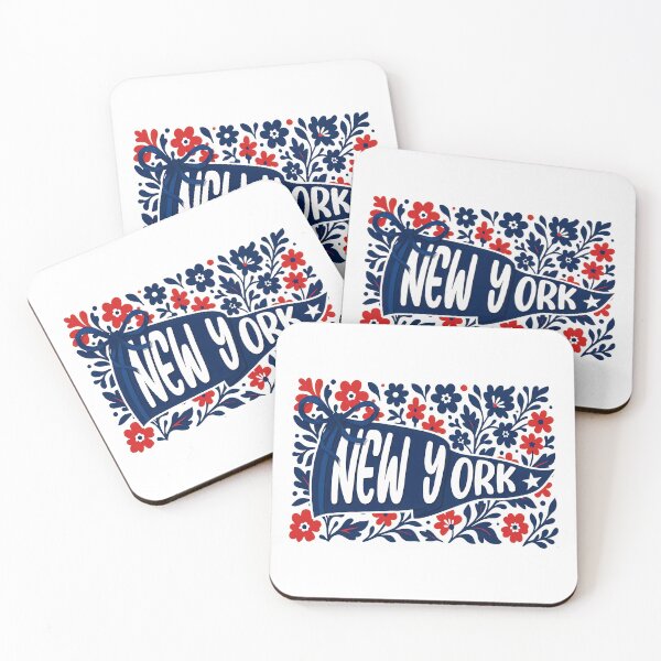 Item preview, New York Pennant Floral Retro  designed and sold by ZiqiPyatt.