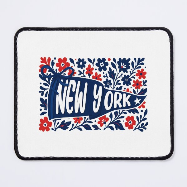 Item preview, New York Pennant Floral Retro designed and sold by ZiqiPyatt.