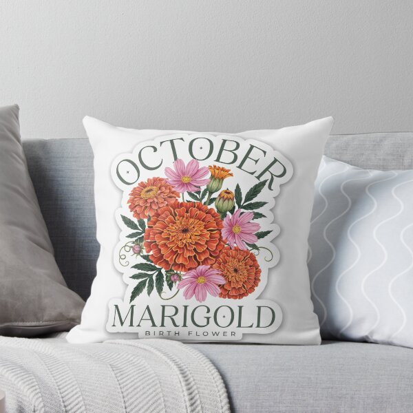 Item preview, October Birth Flower Marigold Sticker | Botanical Flower Lover Gift designed and sold by teemsa.