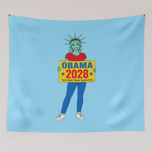 Item preview, Obama 2028 Term Limits Political Satire Pop Art designed and sold by KungPowUnicorn.