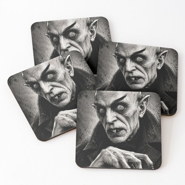 Item preview, Nosferatu Vampire Comic Book Horror Portrait Gothic Black and White Art designed and sold by lapart.