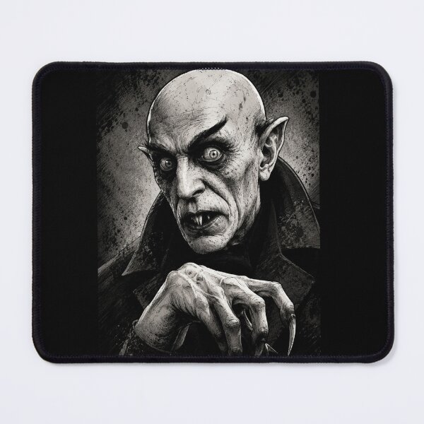 Item preview, Nosferatu Vampire Comic Book Horror Portrait Gothic Black and White Art designed and sold by lapart.