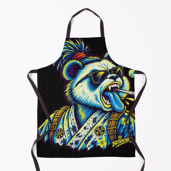 Item preview, Stoner Panda with Sunglasses Smoking - Neon Punk Samurai Pop Art designed and sold by BRTHRCNK01.