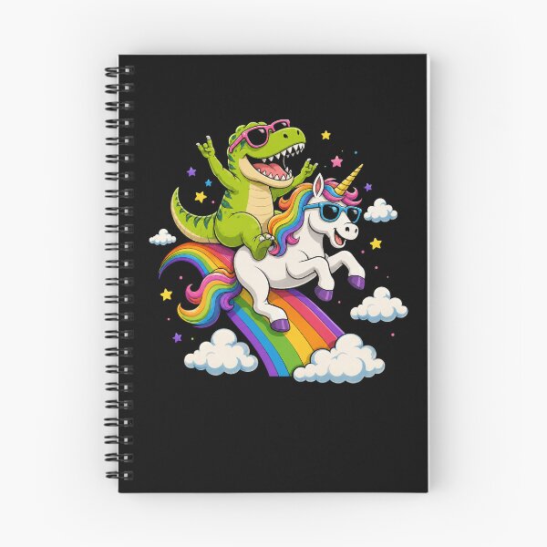 Item preview, Funny Dinosaur Riding Rainbow Unicorn Retro Adventure designed and sold by Moizento.