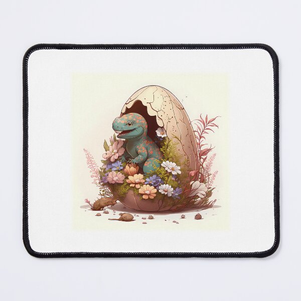 Item preview, Easter Saurus Rex Funny Baby Dinosaur Hatching Egg Flowers  designed and sold by alara-kite.