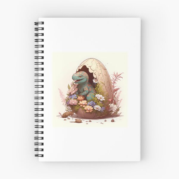Item preview, Easter Saurus Rex Funny Baby Dinosaur Hatching Egg Flowers  designed and sold by alara-kite.