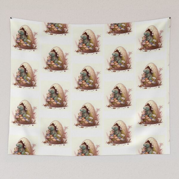 Item preview, Easter Saurus Rex Funny Baby Dinosaur Hatching Egg Flowers  designed and sold by alara-kite.