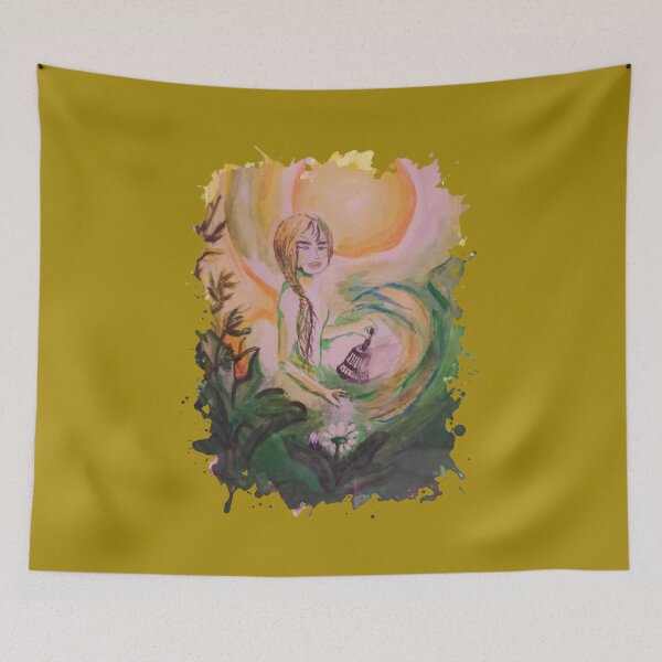 Item preview, Autumn Watercolor Woman Portrait designed and sold by Mattigiov.