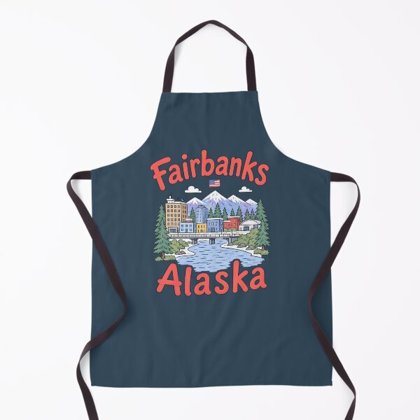 Item preview, Fairbanks Alaska Cute Pastel Cityscape  designed and sold by HowToCanadian.