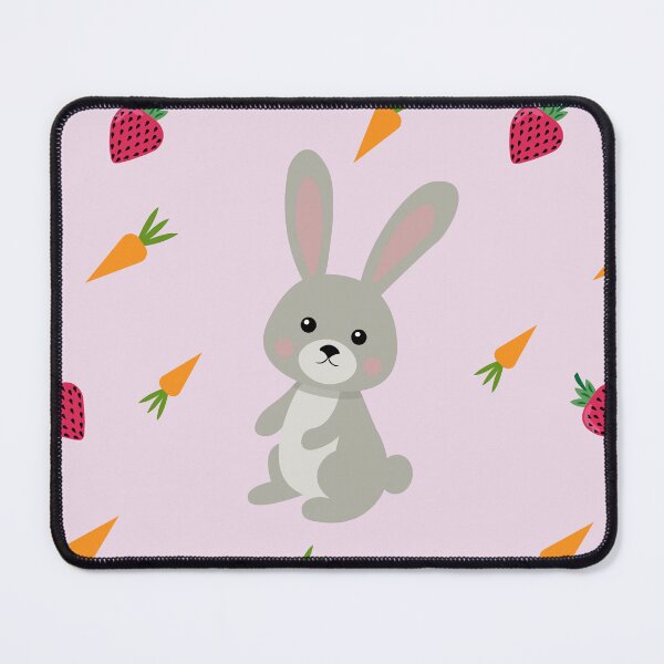 Item preview, Cute Bunny Rabbit Carrots and Strawberries Seamless Pattern designed and sold by ElenMart.