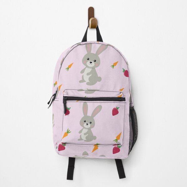 Item preview, Cute Bunny Rabbit Carrots and Strawberries Seamless Pattern designed and sold by ElenMart.