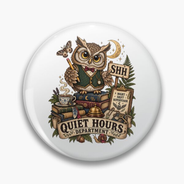 Item preview, Quiet Hours Department Night Shift Owl designed and sold by Trendy-Artistry.