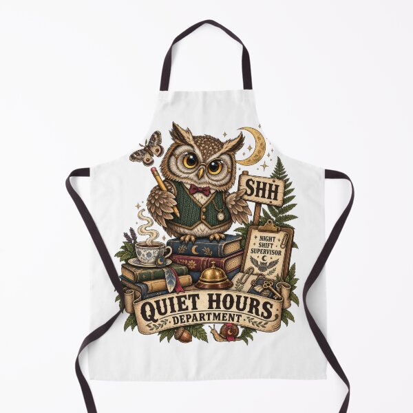 Item preview, Quiet Hours Department Night Shift Owl designed and sold by Trendy-Artistry.