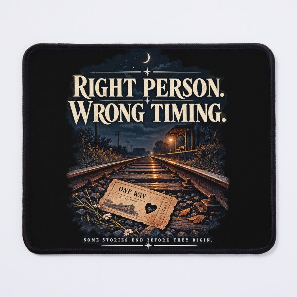 Item preview, Right Person Wrong Timing – Unrequited Love Train Ticket Design designed and sold by GlitchRaven.