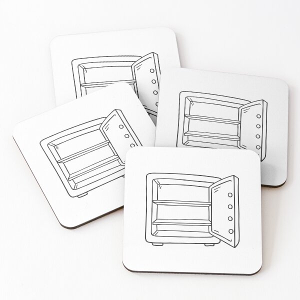 Item preview, Doodle illustration of a vault with empty shelves inside designed and sold by rasagamastore.