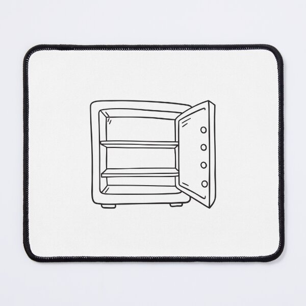 Item preview, Doodle illustration of a vault with empty shelves inside designed and sold by rasagamastore.
