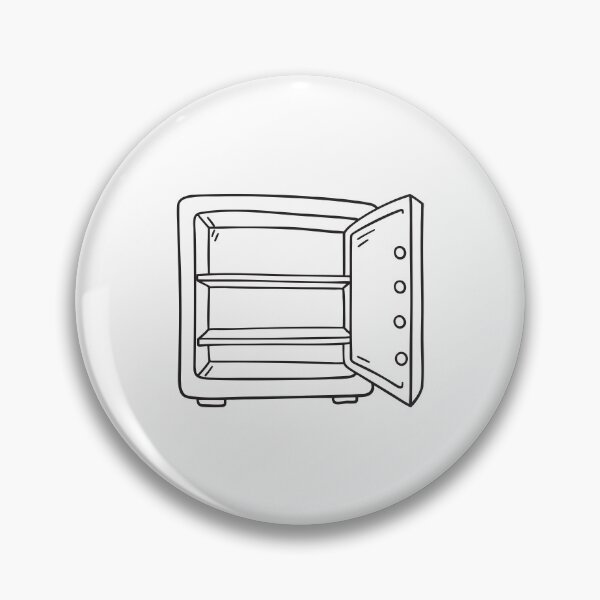 Item preview, Doodle illustration of a vault with empty shelves inside designed and sold by rasagamastore.