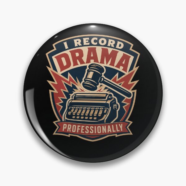 Item preview, I Record Drama Professionally Funny Court Reporter Gift designed and sold by DreamLayerStudio.