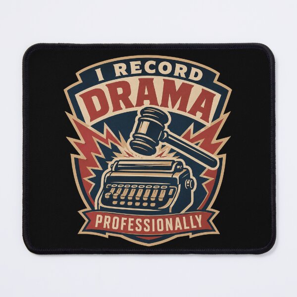 Item preview, I Record Drama Professionally Funny Court Reporter Gift designed and sold by DreamLayerStudio.