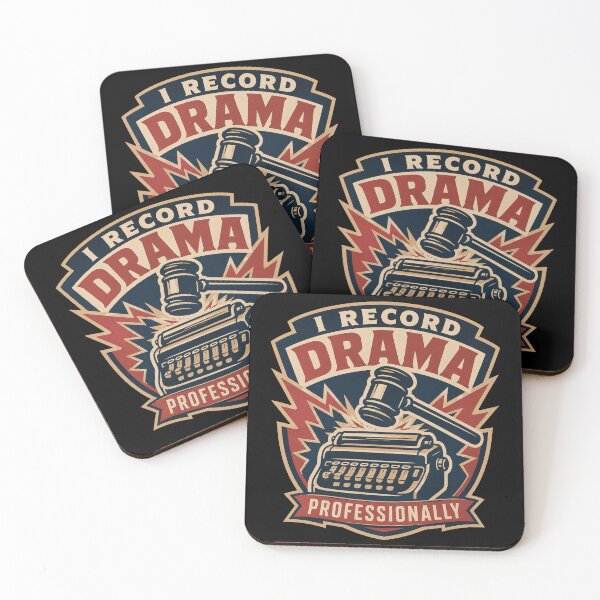 Item preview, I Record Drama Professionally Funny Court Reporter Gift designed and sold by DreamLayerStudio.