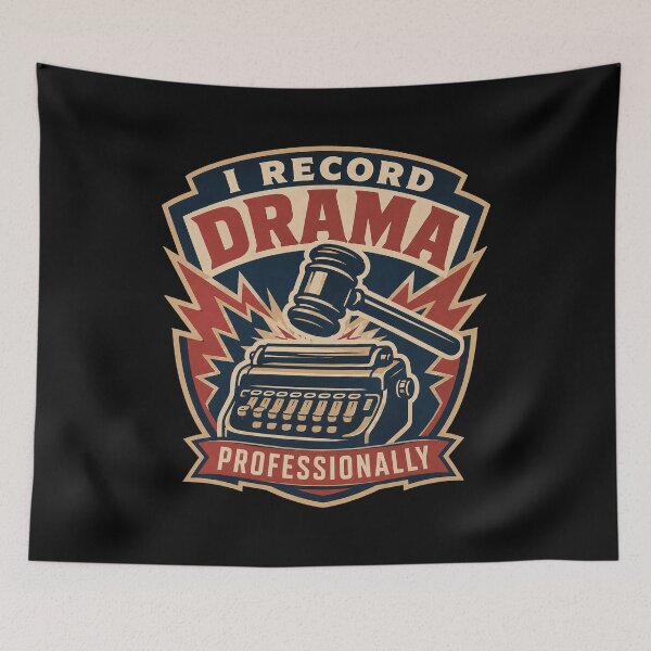 Item preview, I Record Drama Professionally Funny Court Reporter Gift designed and sold by DreamLayerStudio.