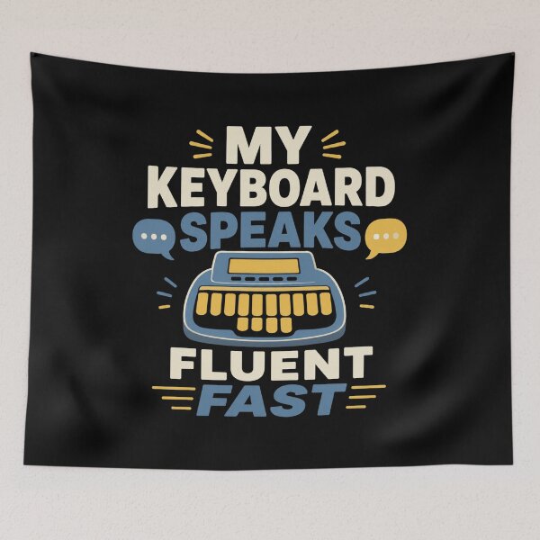 Item preview, My Keyboard Speaks Fluent Fast Funny Stenographer Gift designed and sold by DreamLayerStudio.