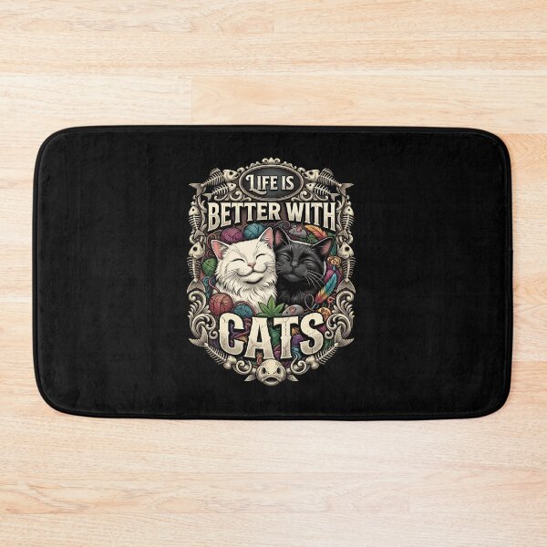 Artikelvorschau, Das Leben ist besser mit Katzen im Vintage-Stil entworfen und verkauft von SoyLamderma.
