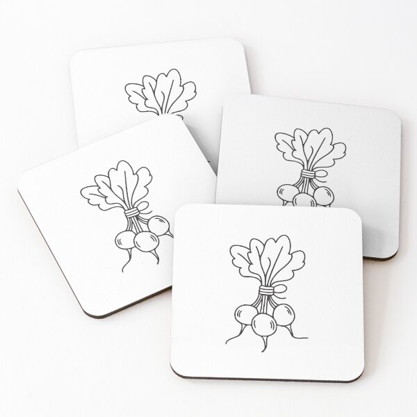 Item preview, Doodle illustration of a bunch of radishes bound with string designed and sold by rasagamastore.