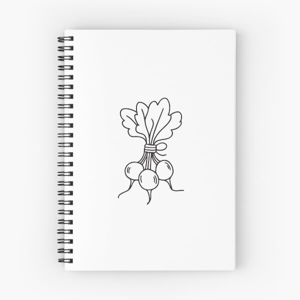 Item preview, Doodle illustration of a bunch of radishes bound with string designed and sold by rasagamastore.